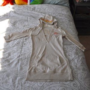 Hollister S Long Sweatshirt Hoodie Tunic Dress